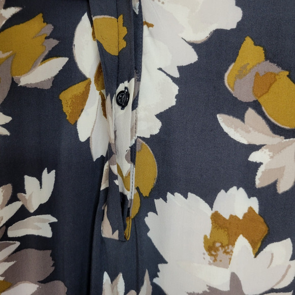 Old Navy Romper Shorts Womens Small Floral Long Sleeve Drawstring Waist Pockets - Picture 7 of 16